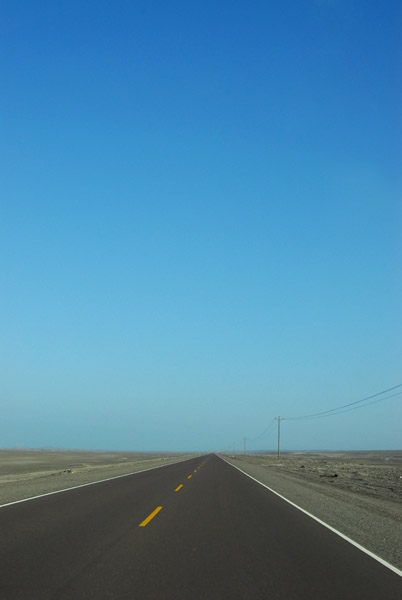 Panamerican Highway under blue sky