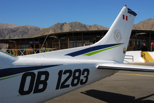 Cessna 210 (OB-1283) at Nazca Airport, Peru