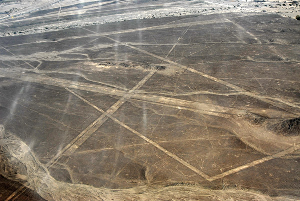 From the air, you can see all sorts of lines carved along the desert floor
