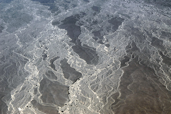 Dry water channels, Nazca desert