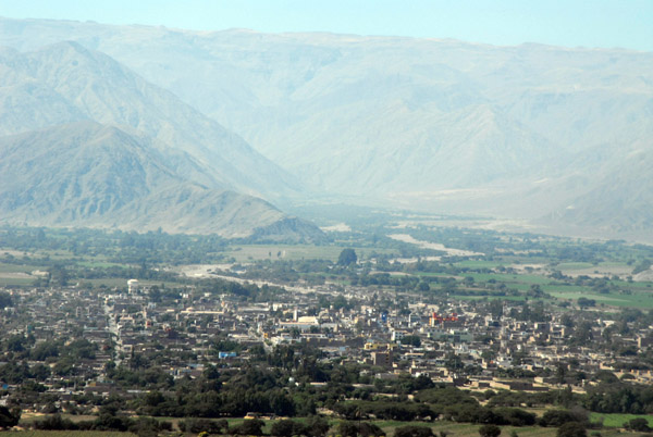 The city of Nazca from the air