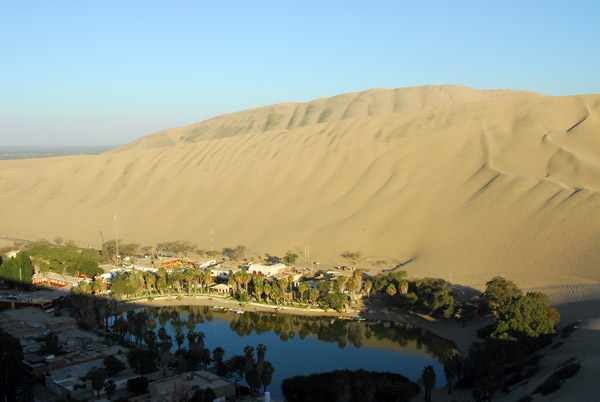 View of the Oasis from the top of the dunes