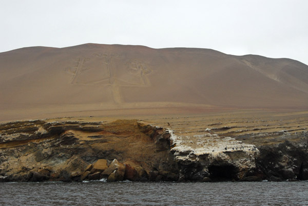 The Candelabra, a geoglyph at the northern end of the Paracas Peninsula