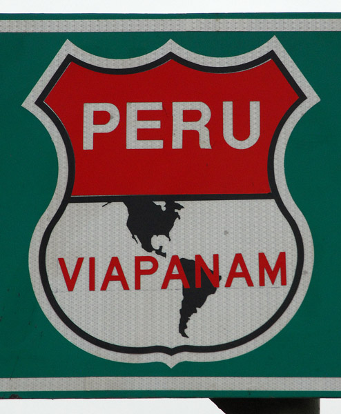 Peru Via Panam roadsign