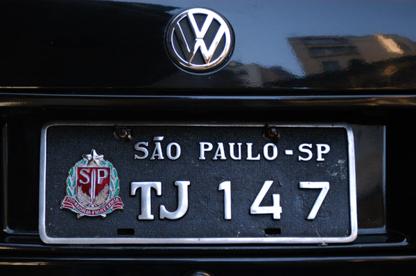 Fancy black São Paulo license plate