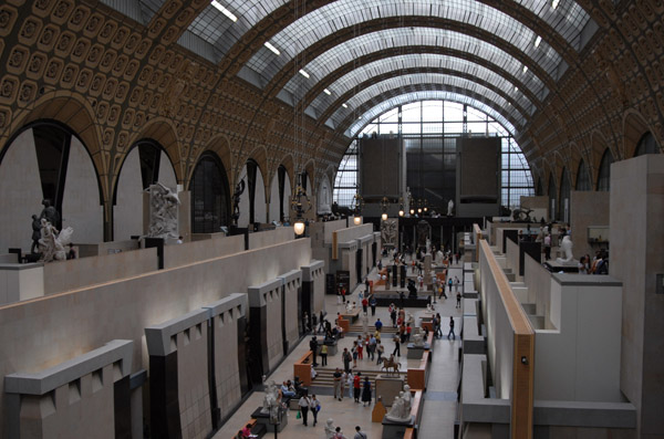 The Muse d'Orsay interior, a converted railway station