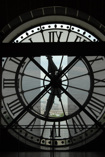 Looking at one of the exterior clocks from behind