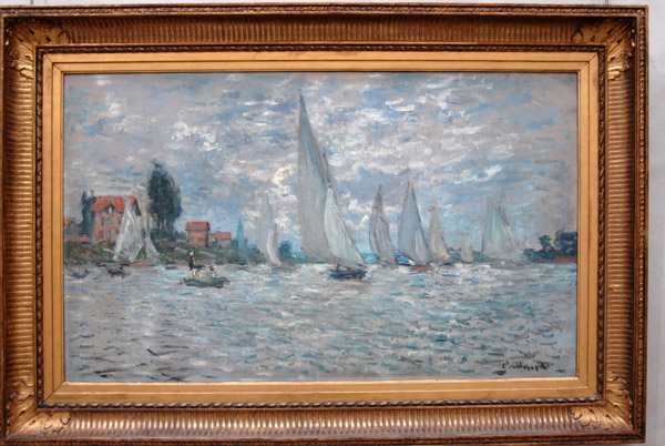 Les barques rgates  Argenteuil by Claude Monet, ca 1874