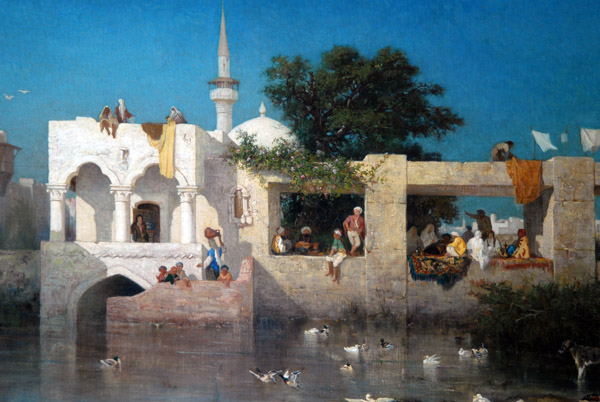 Caf  Adalia (Anatolia) by Charles de Tournemine, 1861