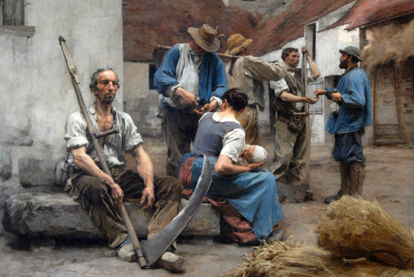 La payde des moissonneurs by Lon L'hermitte, 1882