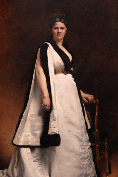 Portrait of the actress Madame Pasca by Lon Bonnat, 1874