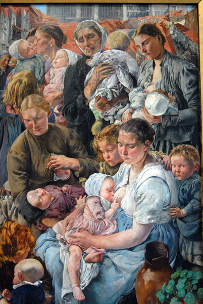 Detail of the Ages of the Worker by Lon Frdric, 1898