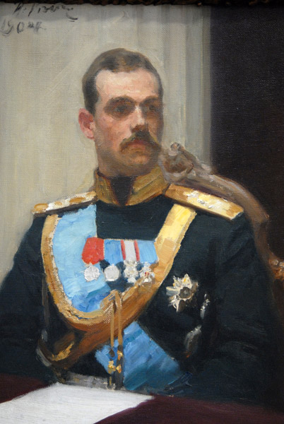Portrait of Grand Duke Mikhail Alexandrovitch by Ilia Efimovitch Rpine, 1904