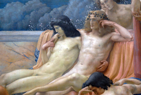 Detail of The School of Plato by Jean Delville, 1898