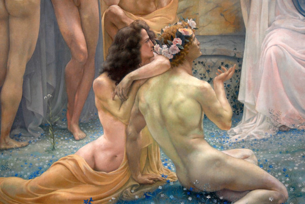 Detail of The School of Plato by Jean Delville, 1898