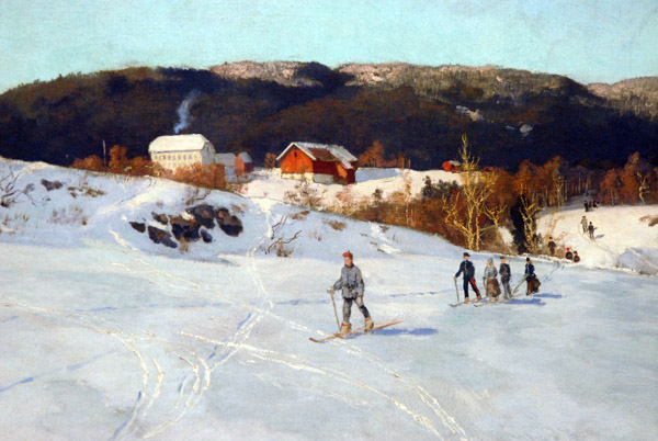 Un jour d'hiver en Norvge by Frits Thaulow, 1886