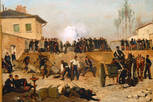 Combat  Villejuif (Sige de Paris) by Edouard Detaille, 1870