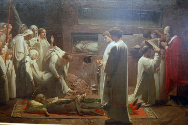 Les martyrs aux catacombes by Jules Lenepveu, 1855