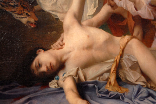 Detail of Mort d'Orphe by Emile Lvy, 1866