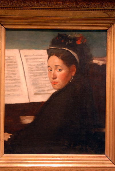 Mlle Dhau au pano by Edgar Degas, ca 1869-72