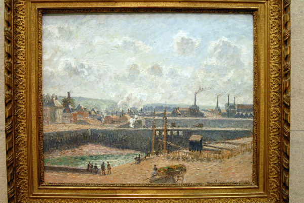 Dieppe, bassin Duquesne, mare basse, soleil matin, by Camille Pissarro, 1902