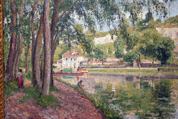 Moret, le canal du Loing by Camille Pissaro, 1902