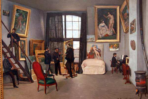 L'atelier de Bazille, rue de la Condamine, by Frdric Bazille, 1870