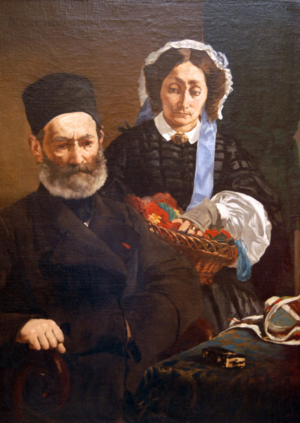 M. et Mme. Auguste Manet by Edouard Manet, 1860