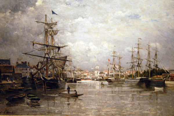 Le port de Caen by Stanislas Lpine, 1859