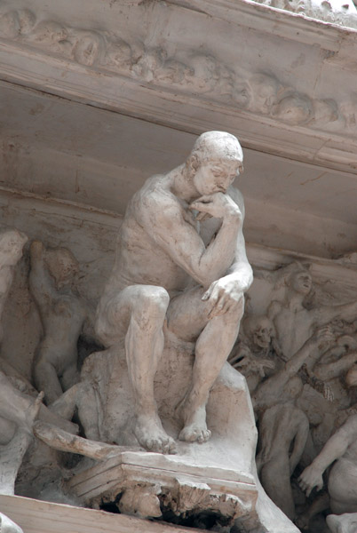 Le Penseur on Rodin's Gate to Hell
