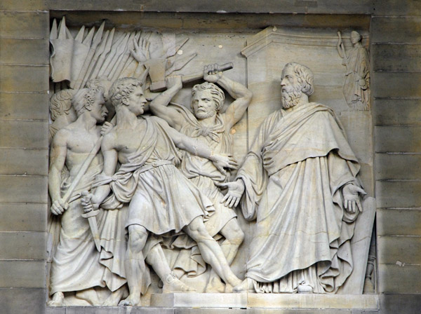 Relief on the peristyle of the Panthn, Paris -  La Magistrature - Nanteuil, 1837