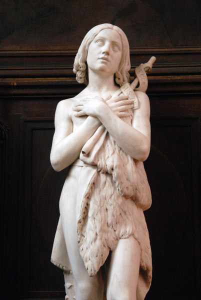 Sculpture of a young St. John the Baptist, by M. Ramus, 1842, Saint-tienne-du-Mont