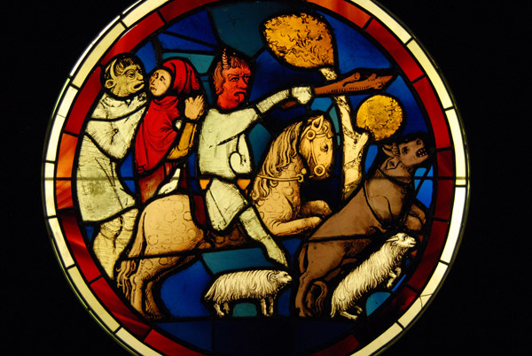 Stained glass window from Sainte-Chapelle de Paris, Musée du Cluny