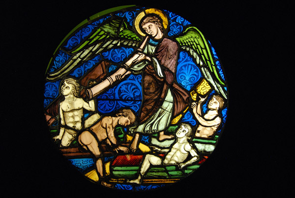 Stained glass window of the Baptism of Christ from Sainte-Chapelle, Paris, prior to 1248