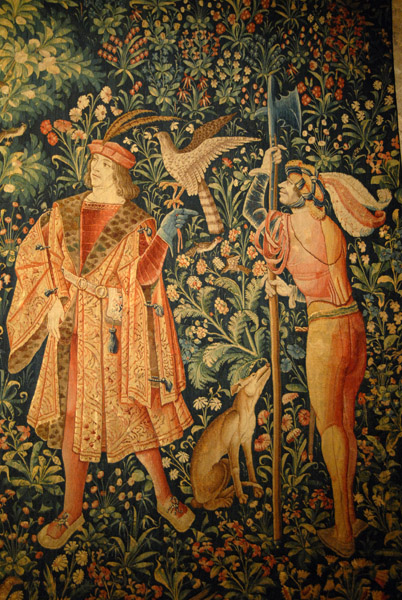 Tapestry Manorial Life - Hunting part of a series of 4, Flemish 16th C.