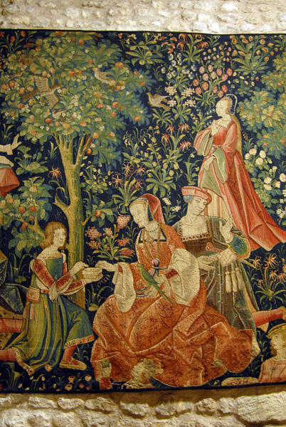 Tapestry Manorial Life - Gallant Scenes part of a series of 4, Flemish 16th C.broder
