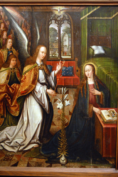 16th C. Flemish painting of The Annunciation