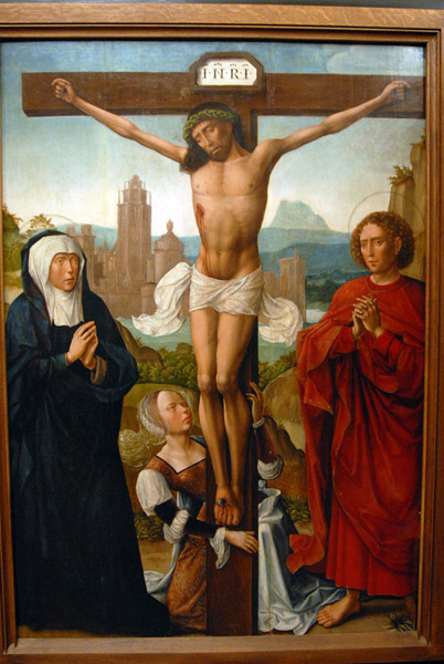 16th C. Flemish painting of Crucifixion