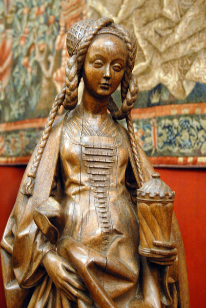 Wooden sculpture of St. Mary Magdalen, Brussells ca 1500