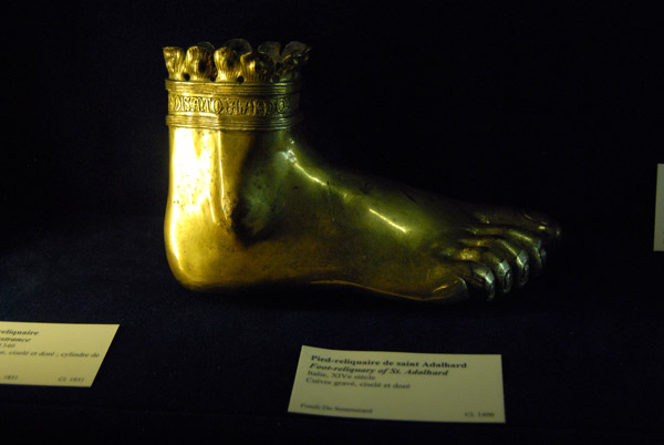 Foot reliquary of St. Adalhard, 14th C. Italian