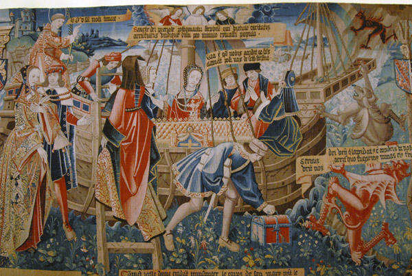 Tapestry with a scene from the legend of St. Steven, Brussels ca 1500