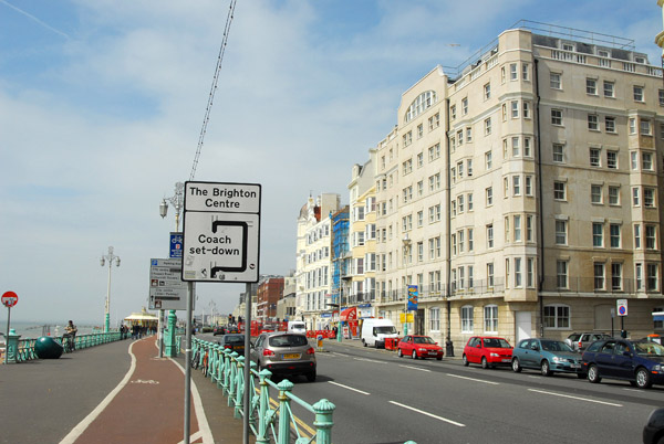 Kings Road along the beach in Brighton