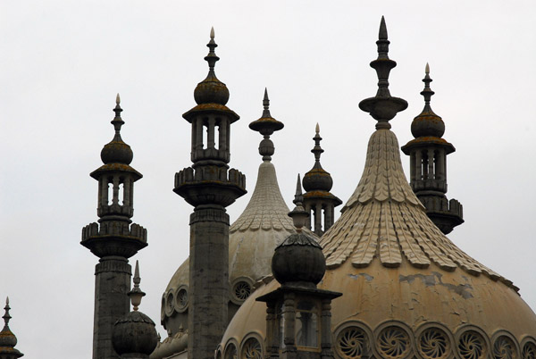 Domes and chimneys of the Royal Pavilion, Brighton
