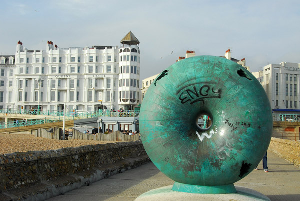 The Donut on the remains of an old pier across from the Queen's Hotel, Brighton