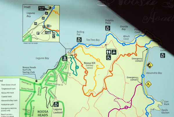 Map of Noosa National Park, Queensland