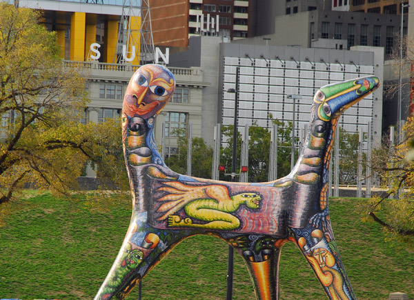 Bizarre sculpture along the Yarra River, Melbourne