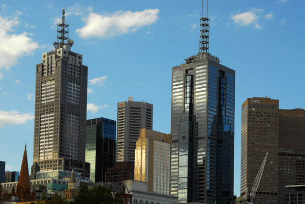 Skyline of downtown Melbourne from Southbank