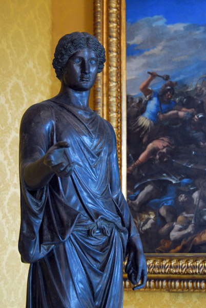 Bronze statue of Camillus, ancient Roman equivalent of an altar boy, Sala dei Trionfi