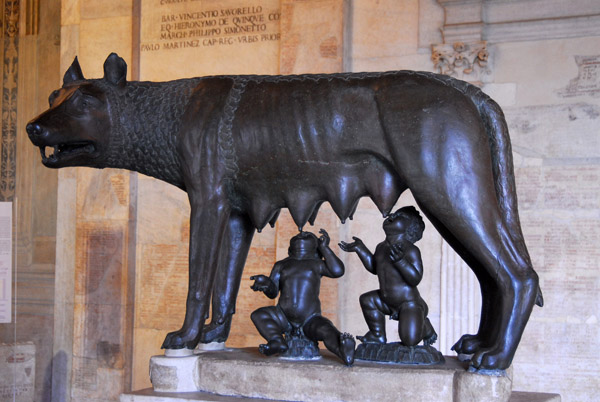 Ancient bronze She-wolf of Rome, Palazzo dei Conservatori, Capitoline Museum