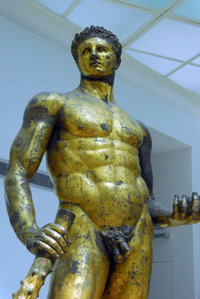 Gilded bronze Hercules 2.41m tall